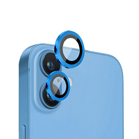 Forzacase iPhone 16 ile uyumlu Kamera Camı Lens Koruyucu Halka Seti - FC381