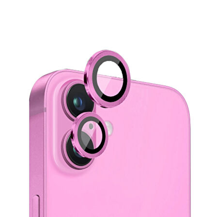 Forzacase iPhone 16 ile uyumlu Kamera Camı Lens Koruyucu Halka Seti - FC381