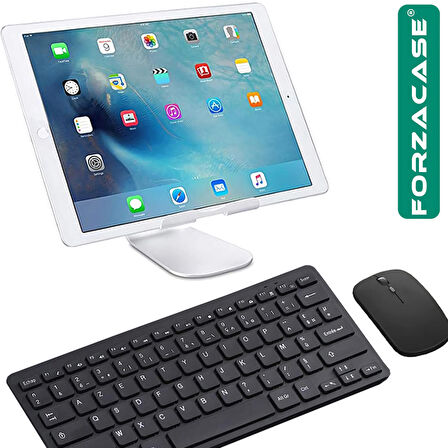 Forzacase 2.4 GHz Bilgisiyar ve Tablet uyumlu Kablosuz Bluetooth Klavye + Bluetooth Mouse -FC384