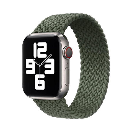 Forzacase Apple Watch 9 45mm için Hasır Örgü Solo Loop Kordon Kayış - FC401