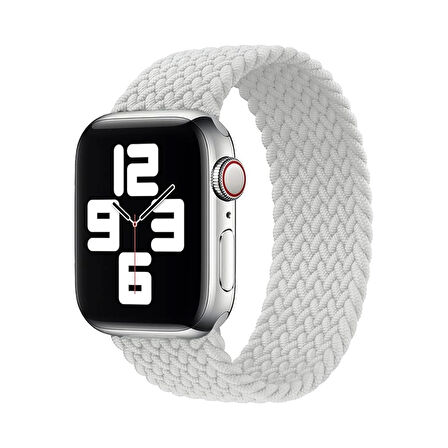 Forzacase Apple Watch SE 3 44mm ile uyumlu Hasır Örgü Solo Loop Kordon Kayış - FC401