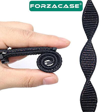 Forzacase Xiaomi Mi Band 8 için Esnek Hasır Örgü Kordon Kayış - FC429