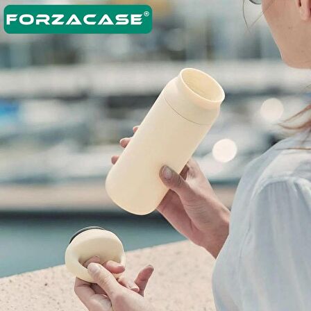 Forzacase Japon Tarzı Paslanmaz Çelik 500 ml Sıcak Soğuk Tutan Çay Kahve Su El Termosu - FC431 Siyah