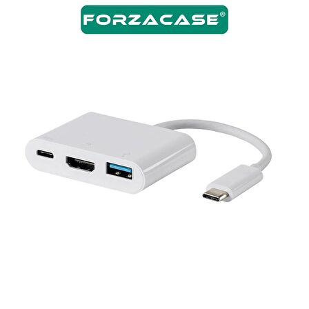 Forzacase USB 3.1 Type C To Hdmi Usb 3.0 Çevirici Dönüştürücü Adaptör Kablosu - FC444