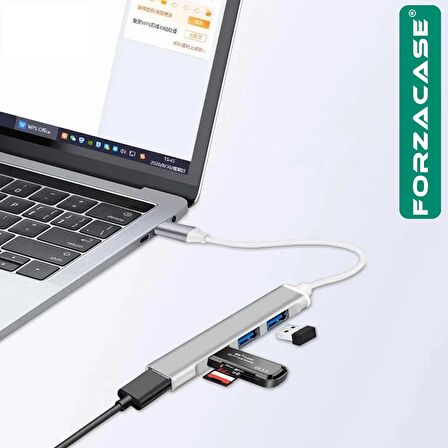 Forzacase USB 3.0 to USB 2.0 Port Çoğaltıcı Hub 4in1 OTG Adaptör 4lü USB Çoklayıcı - FC448