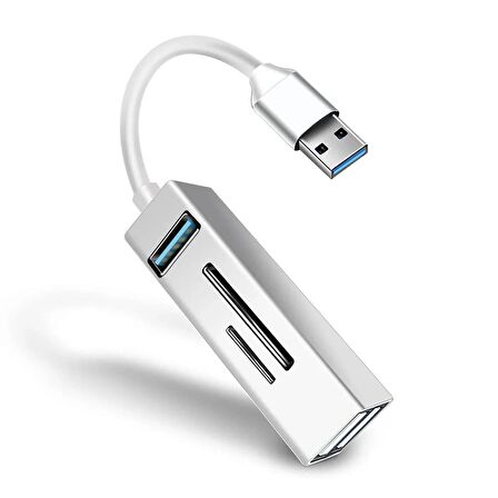 Forzacase USB 3.0 Çoğaltıcı Hub Kart Okuyuculu 5in1 USB OTG SD/TF - FC451