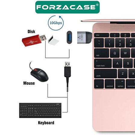 Forzacase Type C to OTG Adaptör USB 3.0 10 Gbps Veri Aktarma Adaptörü - FC462