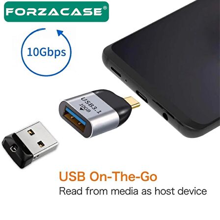Forzacase Type C to OTG Adaptör USB 3.0 10 Gbps Veri Aktarma Adaptörü - FC462