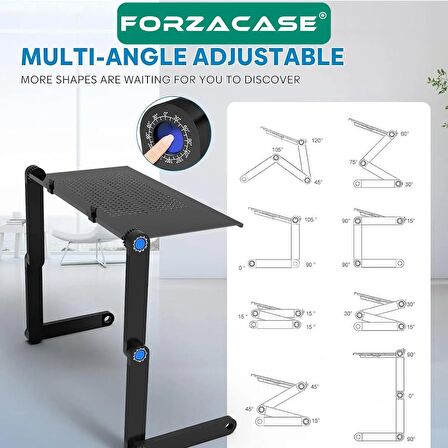 Forzacase Alüminyum Yükseklik Ayarlı Mouse Padli Notebook Tablet Laptop Sehpası Stand - FC466