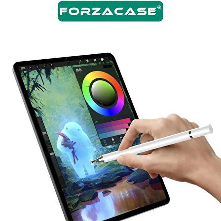 Forzacase Universal Telefon Tablet iPad 2in1 Disk Uçlu Stylus Pen Dokunmatik Kalem - FC470