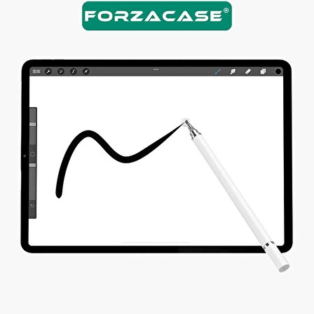 Forzacase Universal Telefon Tablet iPad 2in1 Disk Uçlu Stylus Pen Dokunmatik Kalem - FC470