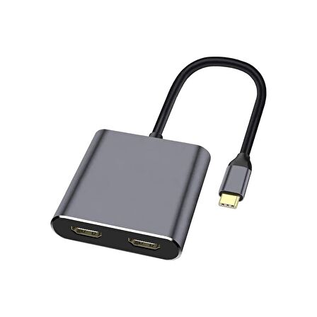 Forzacase Type-C to Çift HDMI 4K Ultra HD Çevirici Adaptör Çift Ekran Dönüştürücü - FC485