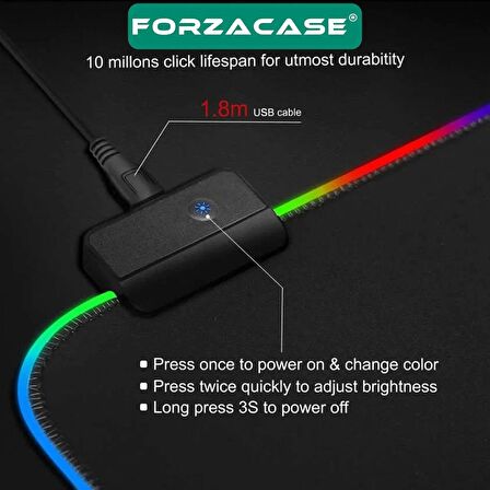 Forzacase Siyah Zemin RGB Ledli Gaming Mouse Pad RGB Oyuncu Mouse Pad 80X30 cm - FC486