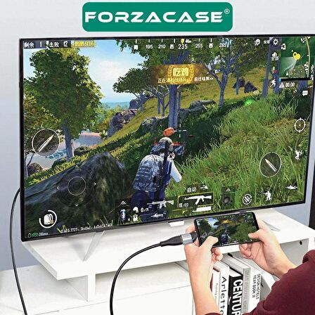 Forzacase Type-C to HDMI 4K 60hz 1080p Type-C iPhone 15 16 Serisi için HDMI Dönüştürücü - FC488