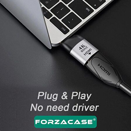 Forzacase Type-C to HDMI 4K 60hz 1080p Type-C iPhone 15 16 Serisi için HDMI Dönüştürücü - FC488