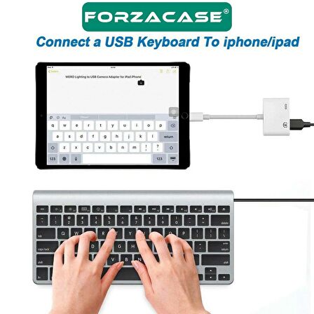 Forzacase Lightning to Type C USB 3.0 iphone iPad Bağlantı Şarj ve Kamera Adaptörü - FC489