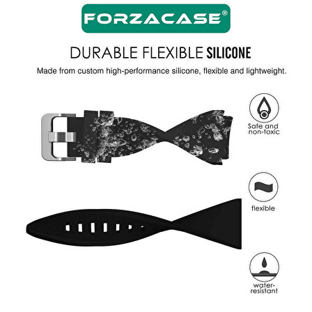Forzacase Samsung Galaxy Gear S3 / Classic / Frontier için Tokalı Silikon Kordon Kayış - FC536