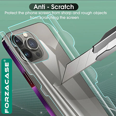 Forzacase iPhone 11 Pro Max ile uyumlu Hydrogel Esnek Yan ve Arka Kapak Koruma Filmi - FC539