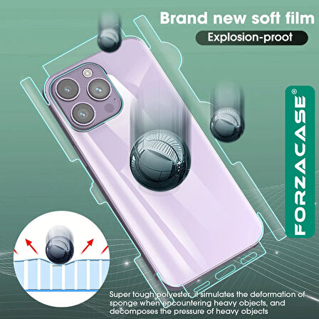 Forzacase iPhone 17 Pro ile uyumlu Hydrogel Esnek Yan ve Arka Kapak Koruma Filmi - FC539