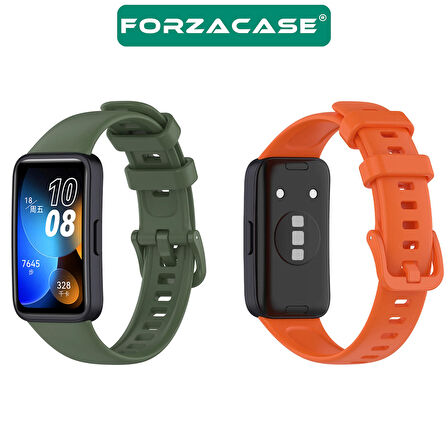 Forzacase Huawei Band 8 için Tokalı Silikon Kordon Kayış - FC541