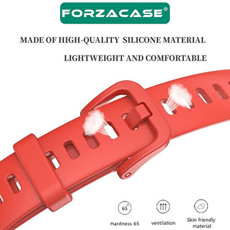 Forzacase Huawei Band 8 için Tokalı Silikon Kordon Kayış - FC541