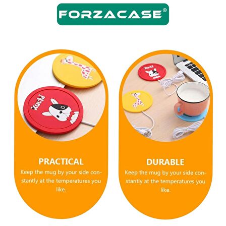 Forzacase USB Girişli Pratik Silikon Bardak Altı Isıtıcı - FC549