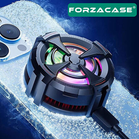 Forzacase Xiaomi Black Shark 5-5 Pro uyumlu 5500 RPM Kablolu RGB Işıklı Manyetik Soğutucu Fan FC560