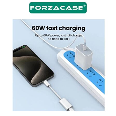 Forzacase Type-C to Lightning Çevirici Adaptör Şarj Çevirici - FC574