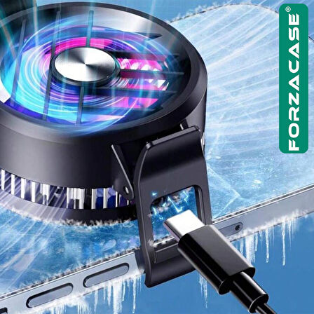 Forzacase 5000 RPM Kablolu Işıklı Cep Telefonu Soğutucu Isı Önleyici Fan - FC588