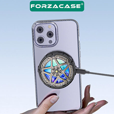 Forzacase 5000 RPM Kablolu RGB Işıklı Manyetik Tablet ve Telefon Soğutucu Isı Önleyici Fan - FC592