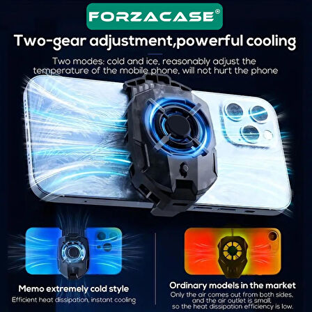Forzacase 5000 RPM Kablolu Işıklı Cep Telefonu Soğutucu Isı Önleyici Fan - FC599