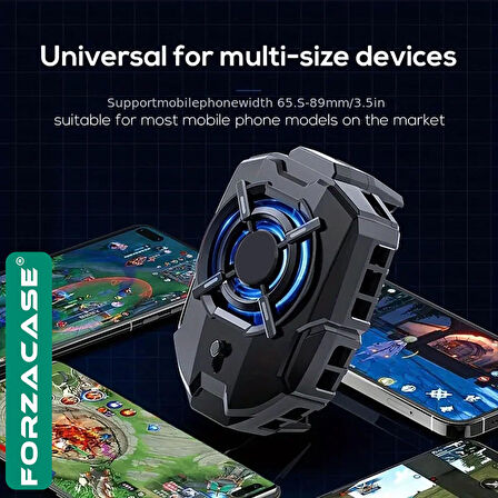 Forzacase 5000 RPM Kablolu Işıklı Cep Telefonu Soğutucu Isı Önleyici Fan - FC599
