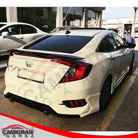 CIVIC FC5 2016-2021 IÇIN UYUMLU  TURBO BODY KIT ARKA EK + EGZOZ SETI