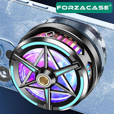 Forzacase 5500 RPM Kablolu RGB Işıklı Manyetik Tablet ve Telefon Soğutucu Isı Önleyici Fan - FC602