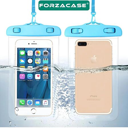 Forzacase Universal  6.1 inç Telefonlar için Boyun Askılıklı Su Geçirmez Koruma Kılıfı - FC605