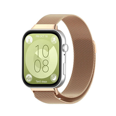 Forzacase Huawei Fit 3 ile uyumlu Metal Mıknatıslı Manyetik Kordon Kayış - FC634