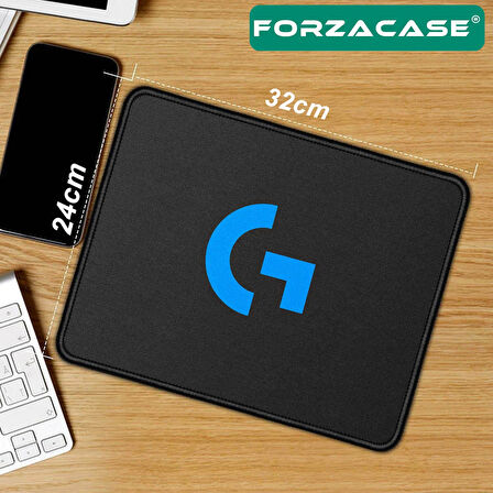 Forzacase Kaydırmaz Silikon Tabanlı Mat Mouse Pad 32x24cm Siyah - FC638