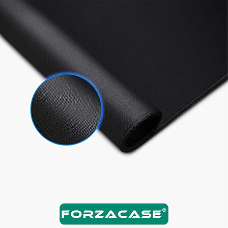 Forzacase Kaydırmaz Silikon Tabanlı Mat Mouse Pad 32x24cm Siyah - FC638