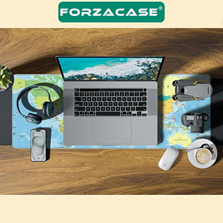 Forzacase Kaydırmaz Dünya Haritası Desenli Mouse Pad 90x40cm - FC639