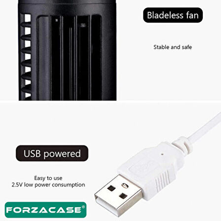 Forzacase USB’den Çalışır Portatif 2 Hız Modlu Kule Tipi Masa Vantilatörü  - FC646