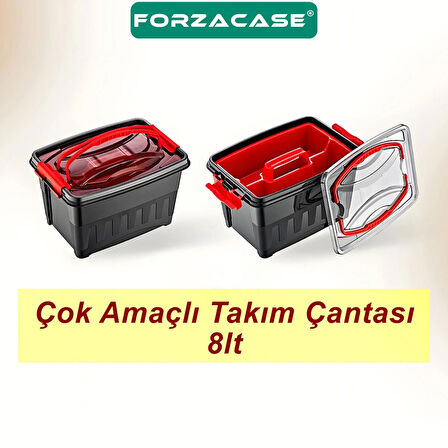 Forzacase 8 lt Çok Amaçlı Tesisatçı Marangoz v.b için Malzeme ve Alet Takım Çantası - FC673