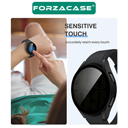 Forzacase Samsung Galaxy Watch 6 40 mm uyumlu Privacy Hayalet Ekran Korumalı Sert Rubber Kılıf FC675