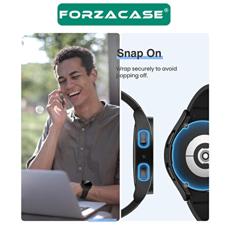 Forzacase Samsung Galaxy Watch 6 40 mm uyumlu Privacy Hayalet Ekran Korumalı Sert Rubber Kılıf FC675