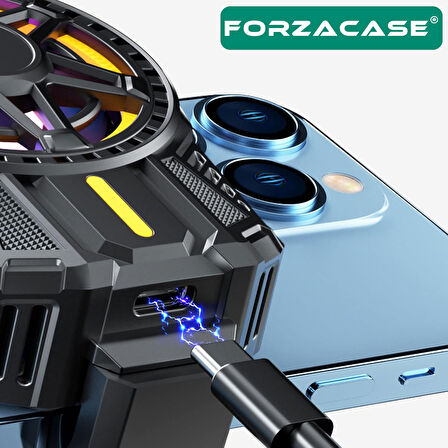 Forzacase 5000 RPM Kablolu Işıklı Cep Telefonu Soğutucu Isı Önleyici Fan - FC690