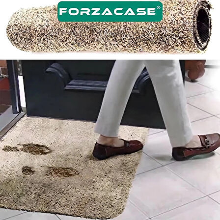 Forzacase Temiz Adım Mat Yıkanabilir Kaymaz Mikrofiber Akıllı Paspas - FC704