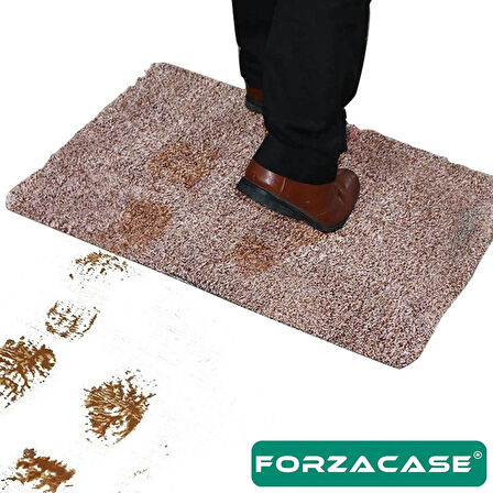 Forzacase Temiz Adım Mat Yıkanabilir Kaymaz Mikrofiber Akıllı Paspas - FC704