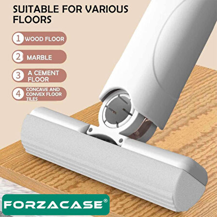 Forzacase Taşınabilir Kendinden Sıkmalı Mini Temizlik Paspası Mutfak/Araba/Banyo/Cam - FC708