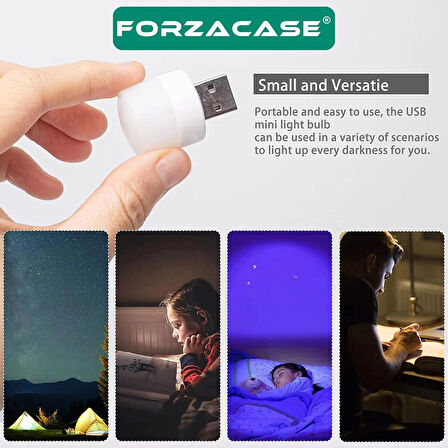 Forzacase Mini USB Led Lamba Taşınabilir Adaptör Bağlantı, PowerBank Bağlantı Mini Led - FC710