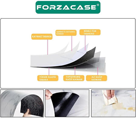 Forzacase 5 Adet Kendinden Yapışkanlı Plastik PVC Duvar Kaplama Paneli 30x60 cm - FC714