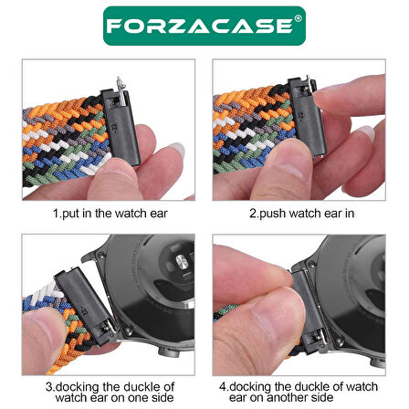 Forzacase Xiaomi Redmi Watch 5 Active ile uyumlu Esnek Hasır Örgü Tokalı Kordon Kayış - FC739